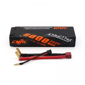 CNHL Racing Series 8000MAH 7.4V 2S 120C Lipo Battery Hard Case Car with Deans Plug