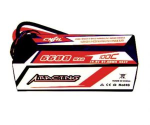 CNHL Racing Series 6600mAh 14.8V 4S 100C Hard Case Lipo Battery with T/Dean Plug