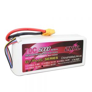 CNHL g+plus 6000mah 22.2v 6s 70c lipo battery with xt90 plug