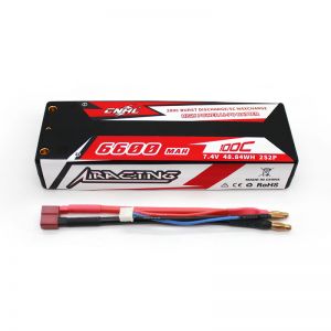 CNHL Racing Series 6600MAH 7.4V 2S 100C Lipo Battery Hard Case with Deans Plug 